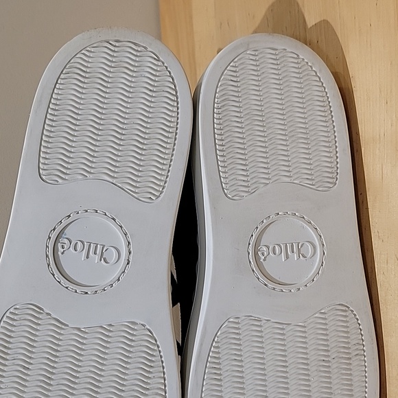 Chloe Lauren Black Canvas Embroidered Logo Sneakers - Picture 14 of 16